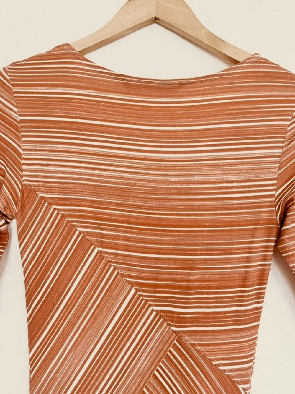 Peruvian Connection Circe 3/4 Sleeve Asymmetrical Maxi Dress Terracotta XS - Picture 13 of 16